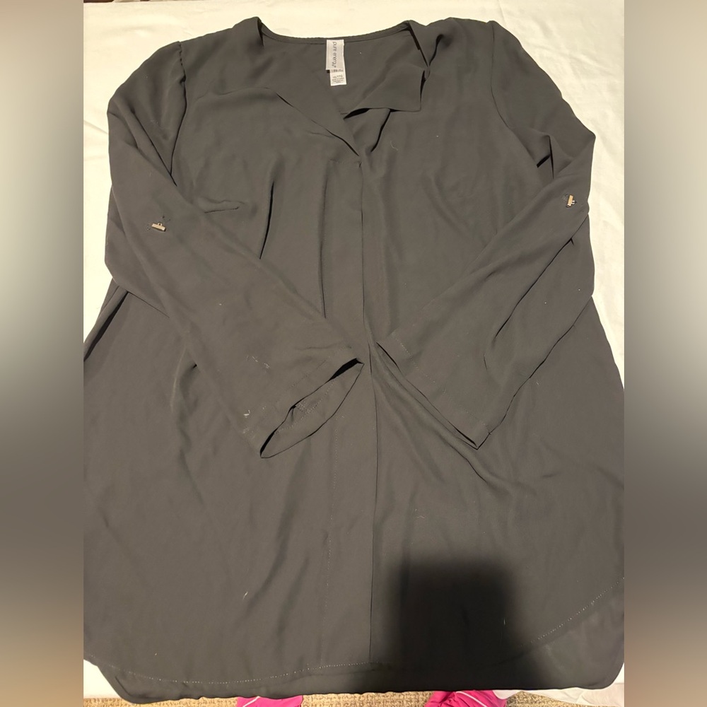 Pure Energy Black Casual Button Down Shirt